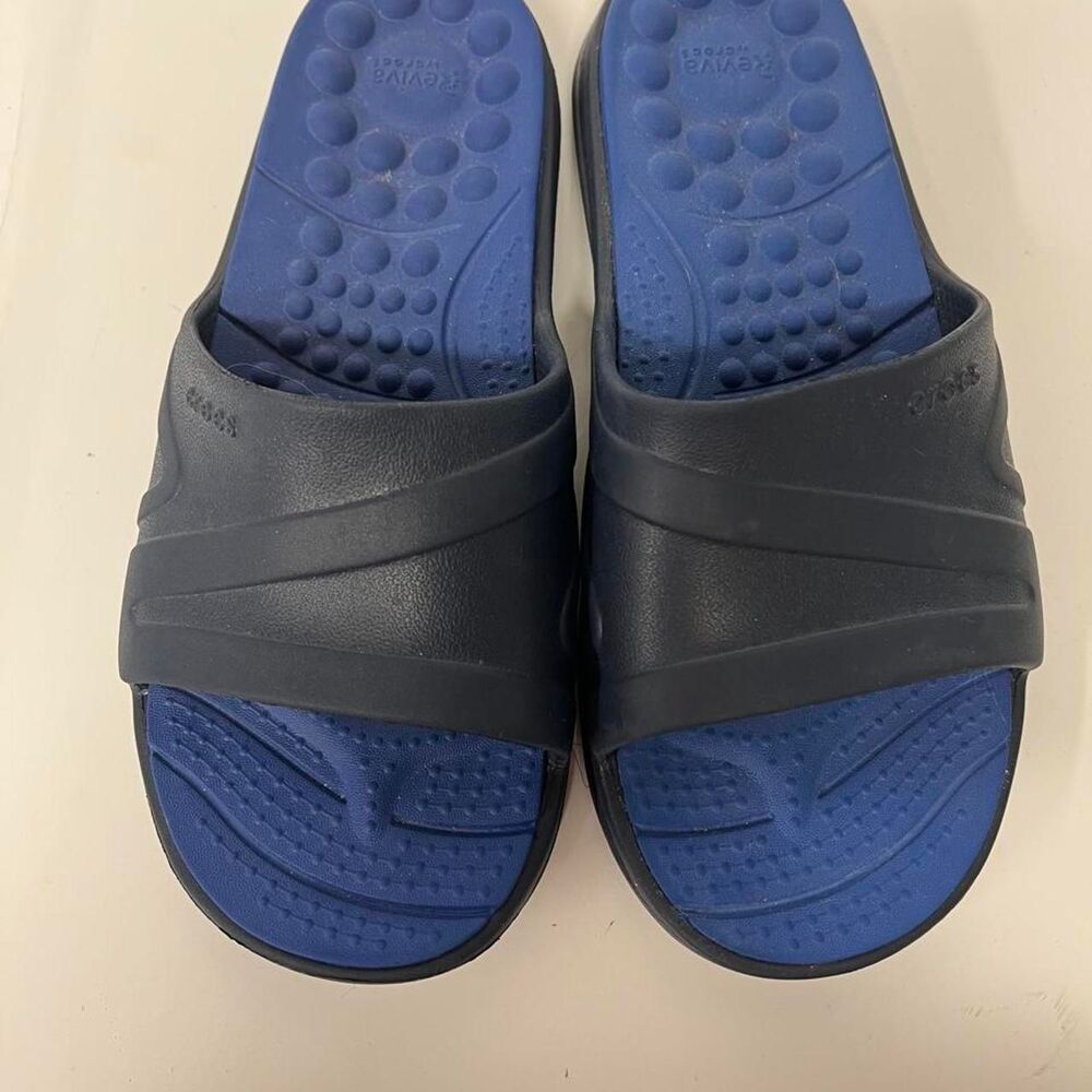 Crocs Men's Blue and Navy Slides